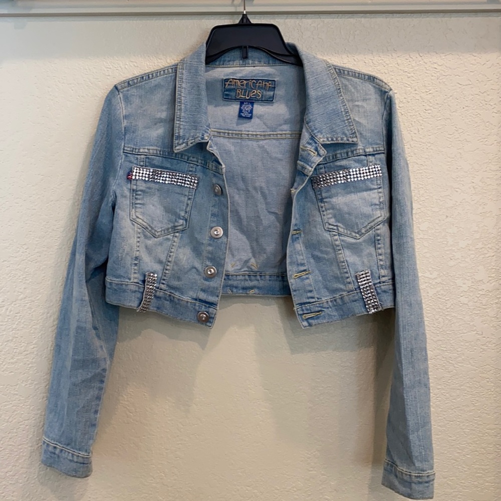 Americana Blues Cropped Jean jacket